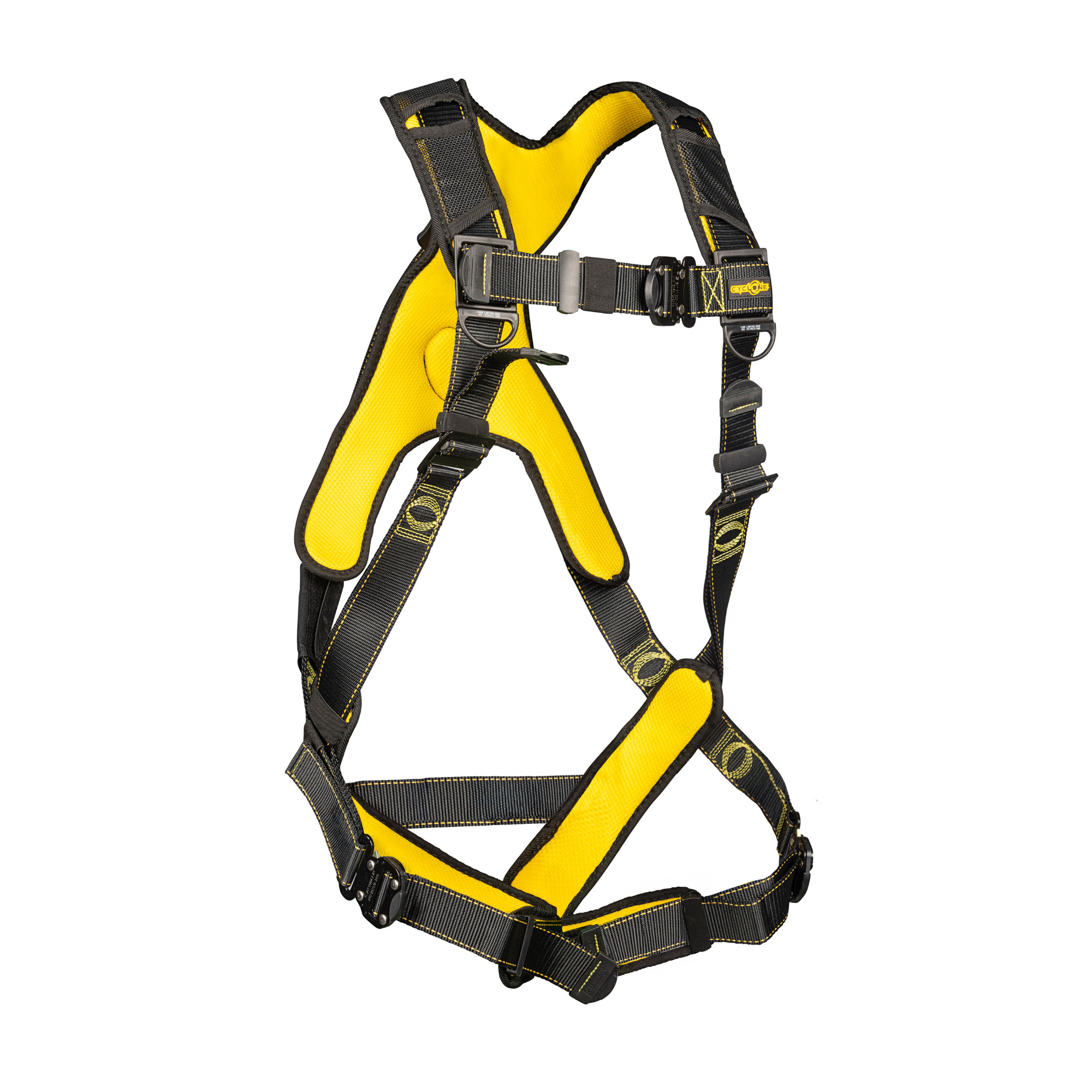 Guardian Yellow/Black Cyclone Harness with Quick-Connect Buckles from GME Supply